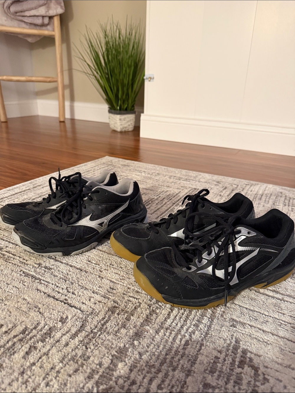 Black Athletic Sneakers with Silver Logo